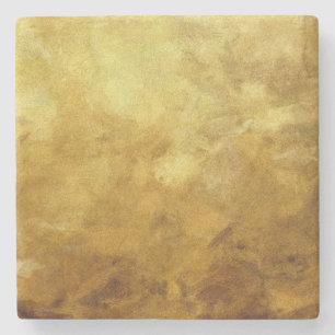 abstrakte Kunst Hintergrund in Gold gemalt Steinuntersetzer