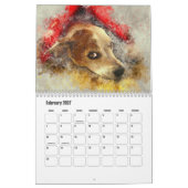 Abstrakte Kunst Hunde Kalender (Feb 2027)