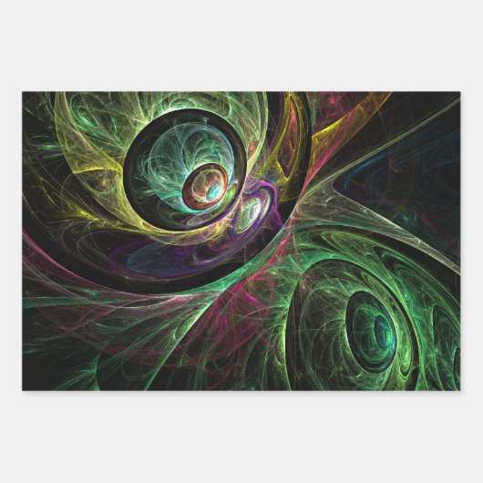 Abstrakte Kunst im Auge Geschenkpapier Set (Vorderseite 3)