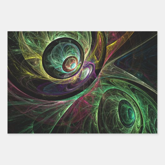 Abstrakte Kunst im Auge Geschenkpapier Set (Vorderseite 2)