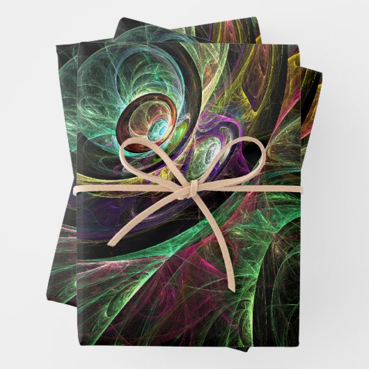 Abstrakte Kunst im Auge Geschenkpapier Set (Beispiel)