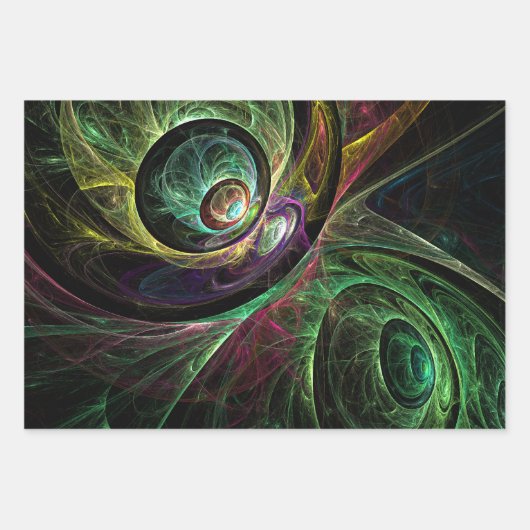 Abstrakte Kunst im Auge Geschenkpapier Set (Vorderseite)