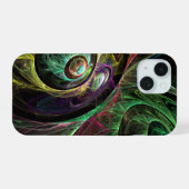 Abstrakte Kunst im Auge iPhone 15 Hülle (Rückseite (Horizontal))