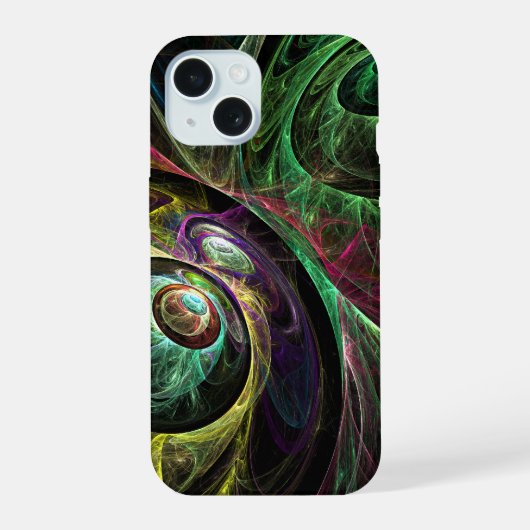 Abstrakte Kunst im Auge iPhone 15 Hülle (Rückseite)