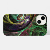 Abstrakte Kunst im Auge iPhone Hülle (Rückseite (Horizontal))