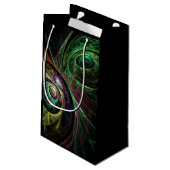 Abstrakte Kunst im Auge Kleine Geschenktüte (Rückseite Schrägansicht)