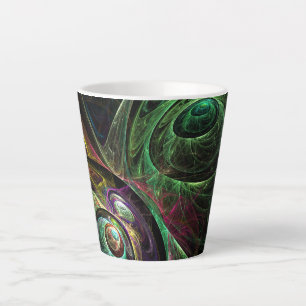 Abstrakte Kunst im Auge Milchtasse