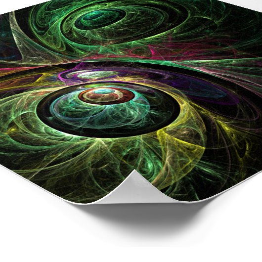 Abstrakte Kunst im Auge Poster (Ecke)