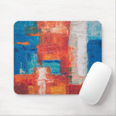 Abstrakte Kunst im Ausland: Rot und Blau-Acrylmale Mousepad (Mit Mouse)