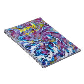 Abstrakte Kunst im Blues Journal-Notebook Notizblock (Rechte Seite)