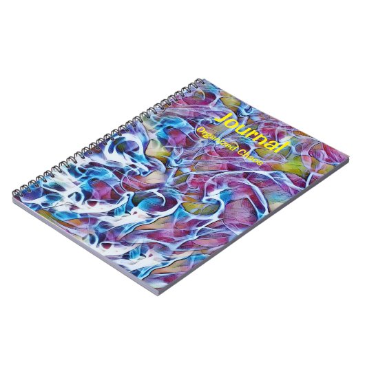 Abstrakte Kunst im Blues Journal-Notebook Notizblock (Linke Seite)