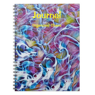 Abstrakte Kunst im Blues Journal-Notebook Notizblock