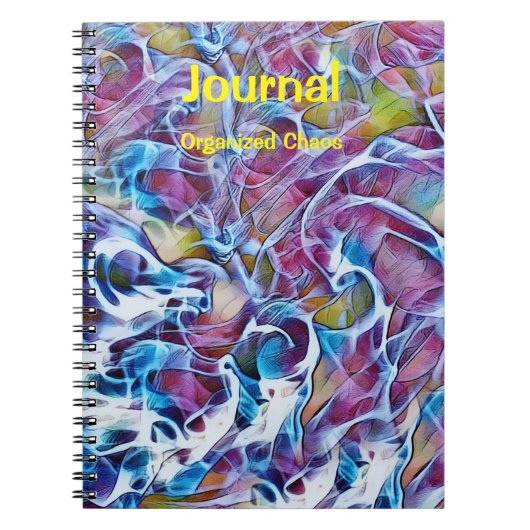 Abstrakte Kunst im Blues Journal-Notebook Notizblock (Vorderseite)