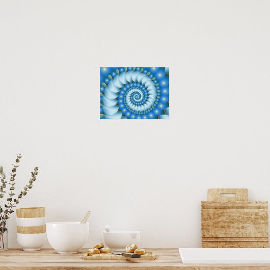 Abstrakte Kunst im Eis Poster (Küche)