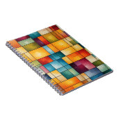 Abstrakte Kunst im Farbblockgitter Notizblock (Rechte Seite)