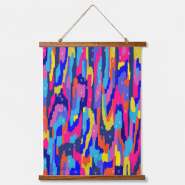 Abstrakte Kunst im Farbbuch Wandteppich Mit Holzrahmen