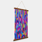 Abstrakte Kunst im Farbbuch Wandteppich Mit Holzrahmen (Gewinkelt)