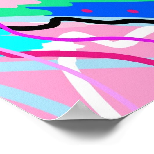 Abstrakte Kunst im Frühling Poster (Ecke)