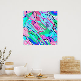 Abstrakte Kunst im Frühling Poster