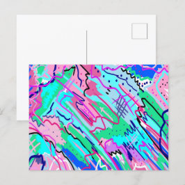 Abstrakte Kunst im Frühling Postkarte