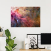 Abstrakte Kunst im Orionnebel Poster (Heimbüro)