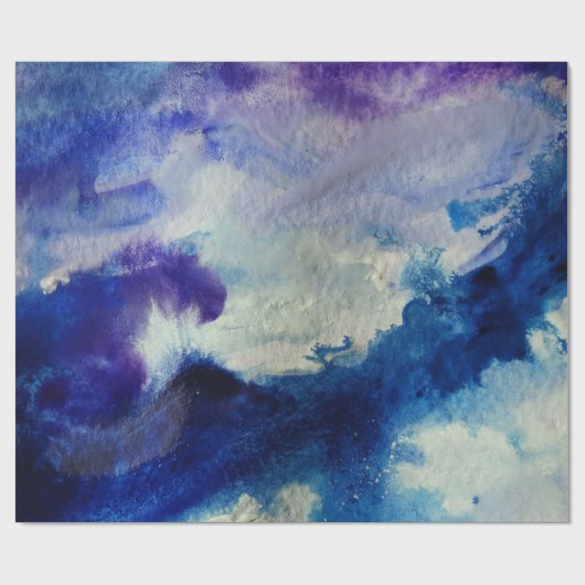 Abstrakte Kunst im Ozean Geschenkpapier (Flach)