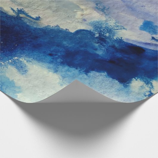 Abstrakte Kunst im Ozean Geschenkpapier (Ecke)