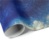Abstrakte Kunst im Ozean Geschenkpapier (Rolleneckpunkt)