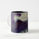 Abstrakte Kunst im Ozean Zweifarbige Tasse (Vorderseite Links)