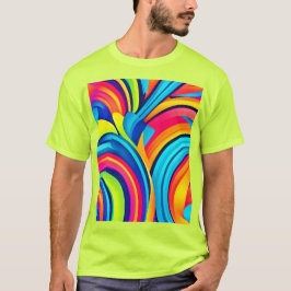 Abstrakte Kunst im pulsierenden Swirl T-Shirt