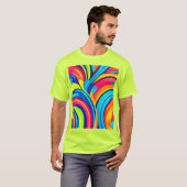 Abstrakte Kunst im pulsierenden Swirl T-Shirt (Vorne ganz)