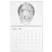 Abstrakte Kunst im Schwarzweißkalender Kalender (Feb 2027)