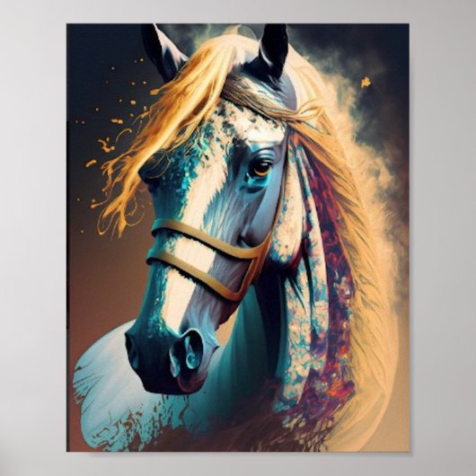 Abstrakte Kunst im Stallion Poster (Vorne)