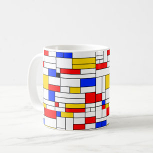 Abstrakte Kunst im Stil von Piet Mondrian Kaffeetasse