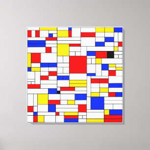 Abstrakte Kunst im Stil von Piet Mondrian Leinwanddruck