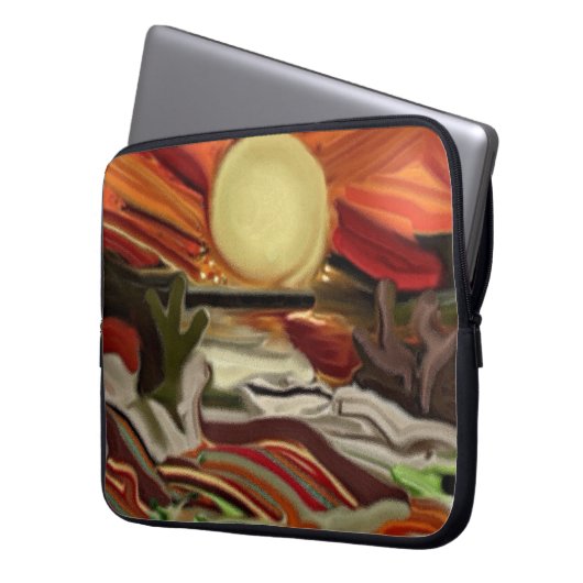 Abstrakte Kunst im Südwesten Laptopschutzhülle (Vorderseite Links)