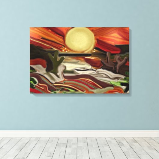 Abstrakte Kunst im Südwesten Leinwanddruck (Insitu (Holzboden))