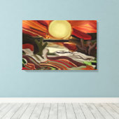 Abstrakte Kunst im Südwesten Leinwanddruck (Insitu (Holzboden))