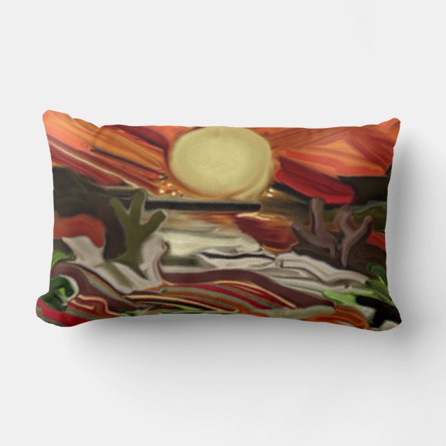 Abstrakte Kunst im Südwesten Lendenkissen (Vorderseite)