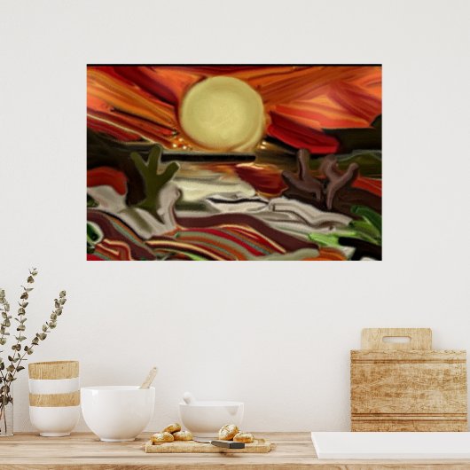 Abstrakte Kunst im Südwesten Poster (Küche)