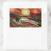 Abstrakte Kunst im Südwesten Rechteckiger Aufkleber (Tasche)