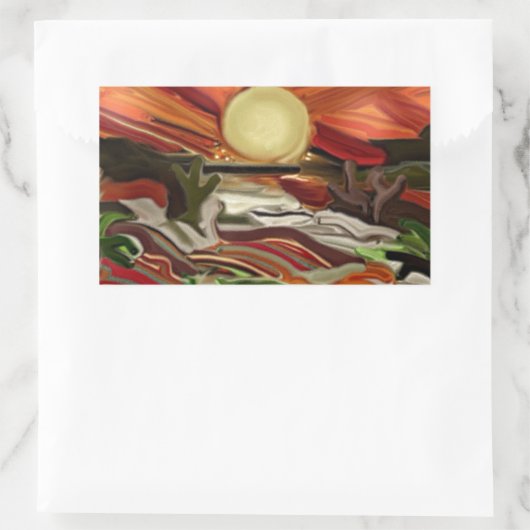 Abstrakte Kunst im Südwesten Rechteckiger Aufkleber (Tasche)