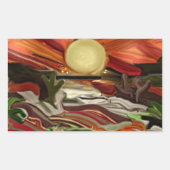 Abstrakte Kunst im Südwesten Rechteckiger Aufkleber (Vorderseite)