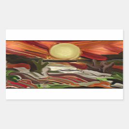 Abstrakte Kunst im Südwesten Rechteckiger Aufkleber