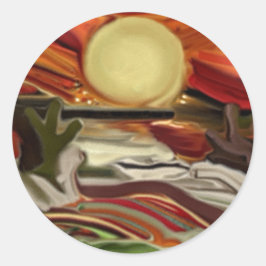 Abstrakte Kunst im Südwesten Runder Aufkleber