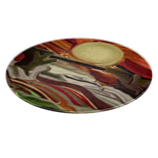 Abstrakte Kunst im Südwesten Schneidebrett (Ecke)