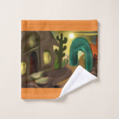 Abstrakte Kunst im Südwesten Spaniens Badhandtuch Set (Waschlappen)