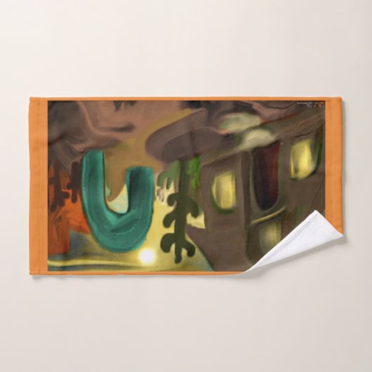 Abstrakte Kunst im Südwesten Spaniens Badhandtuch Set (Handtuch)