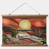 Abstrakte Kunst im Südwesten Wandteppich Mit Holzrahmen (Vorne)