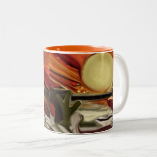 Abstrakte Kunst im Südwesten Zweifarbige Tasse (VorderseiteRechts)